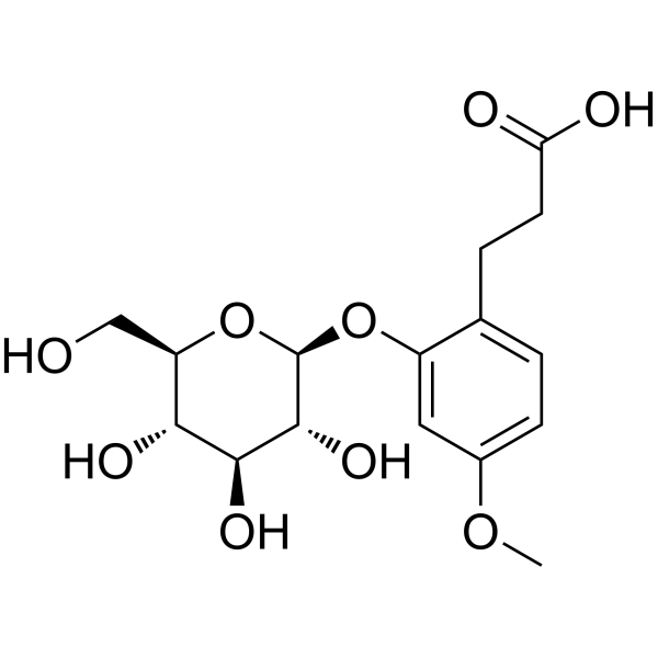 2-O-β-D-Glucosyloxy-4-methoxybenzene propanoic acid Chemical Structure
