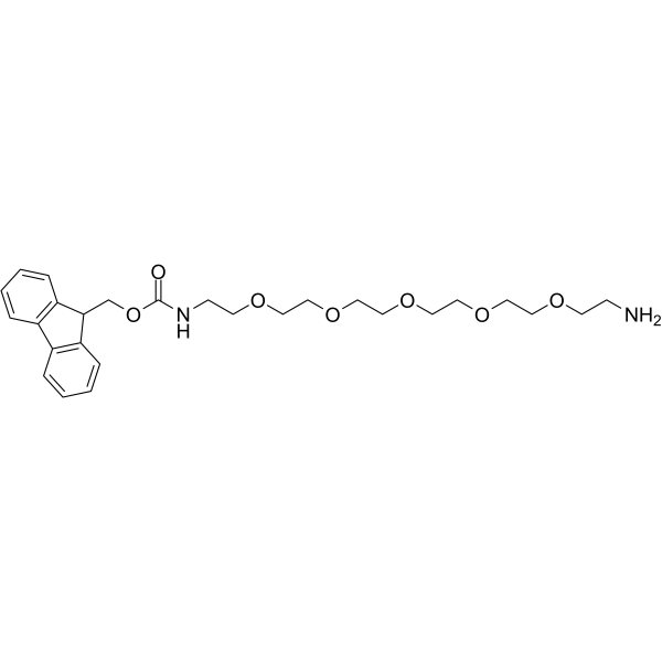 Fmoc-NH-PEG5-C2-NH2 Chemical Structure