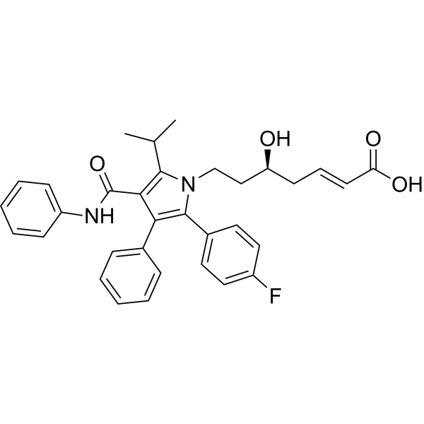 Atorvastatin 3-Deoxyhept-2E-Enoic Acid Chemical Structure