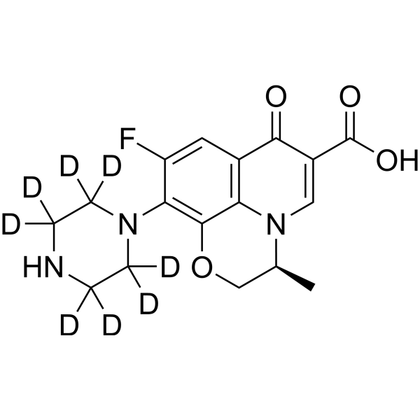 Desmethyl Levofloxacin-d<sub>8</sub> Chemical Structure