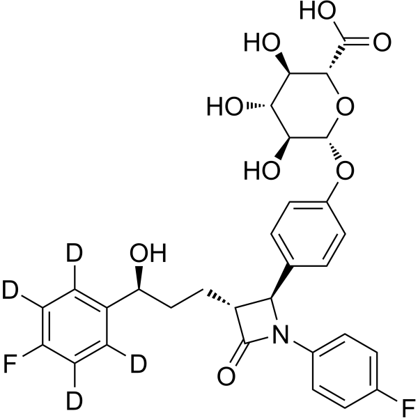 Ezetimibe phenoxy glucuronide-d<sub>4</sub>-1 Chemical Structure