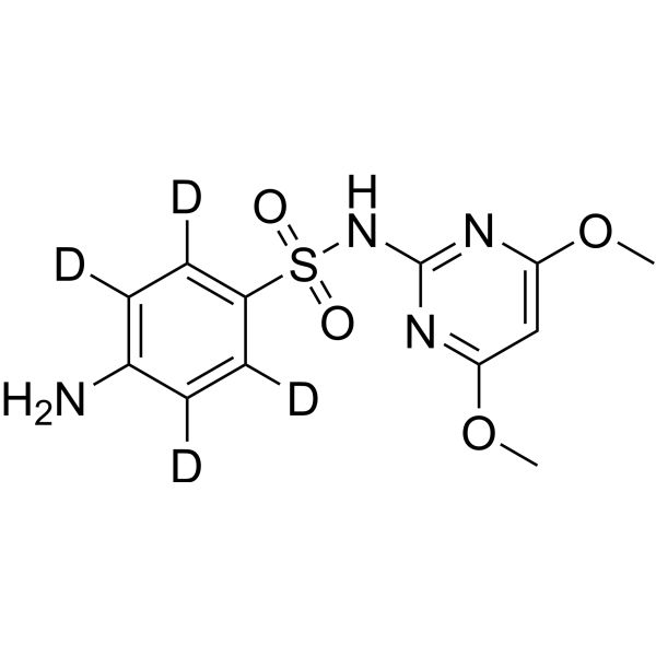 Sulfadimethoxypyrimidine-d<sub>4</sub> Chemical Structure