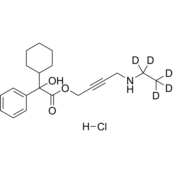 N-Desethyl Oxybutynin-d<sub>5</sub> hydrochloride Chemical Structure