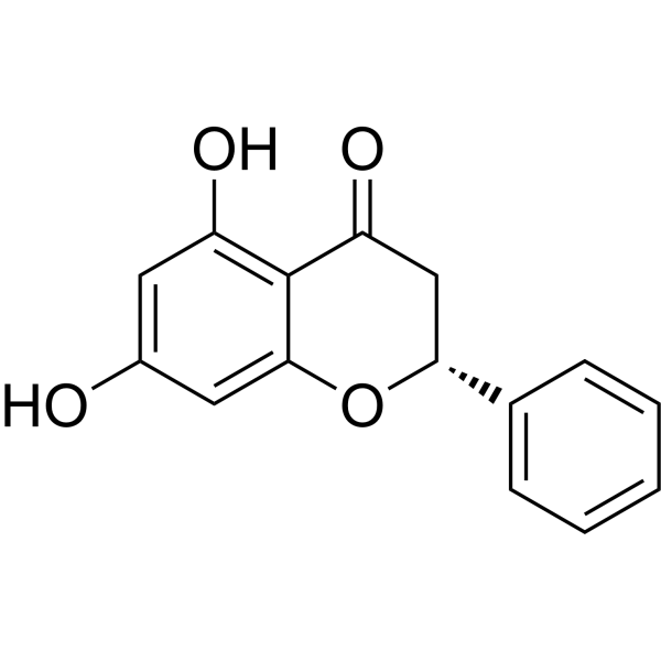 (-)-Pinocembrin Chemical Structure