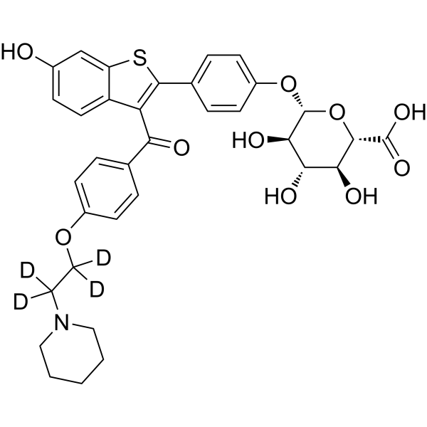 Raloxifene 4'-glucuronide-d4 Chemical Structure