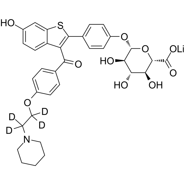 Raloxifene <em>4</em>'-glucuronide-<em>d4</em> lithium
