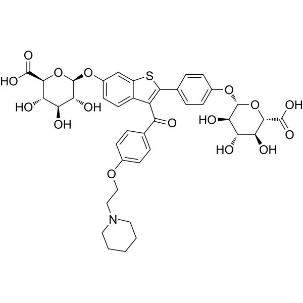 Raloxifene 6,4'-Bis-β-D-glucuronide Chemical Structure