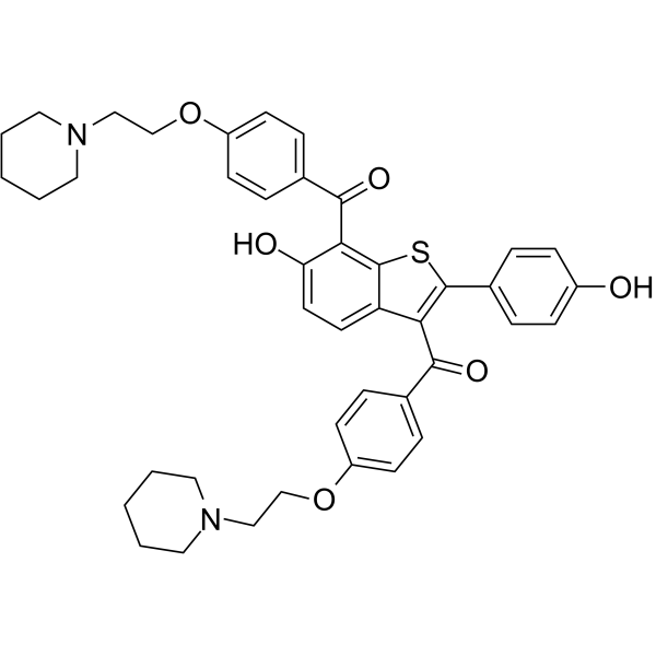 7-[4-(2-Piperidinyl)ethoxy]benzoyl Raloxifene Chemical Structure