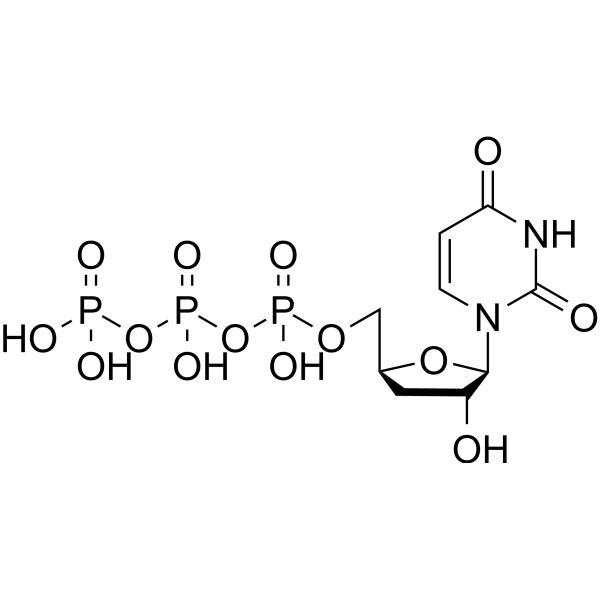 3'-Deoxyuridine-5'-triphosphate Chemical Structure