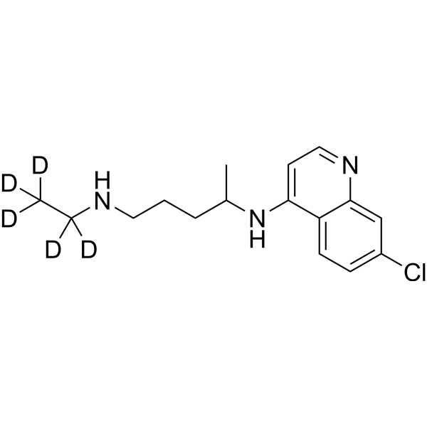 Desethyl chloroquine-d<sub>5</sub> Chemical Structure