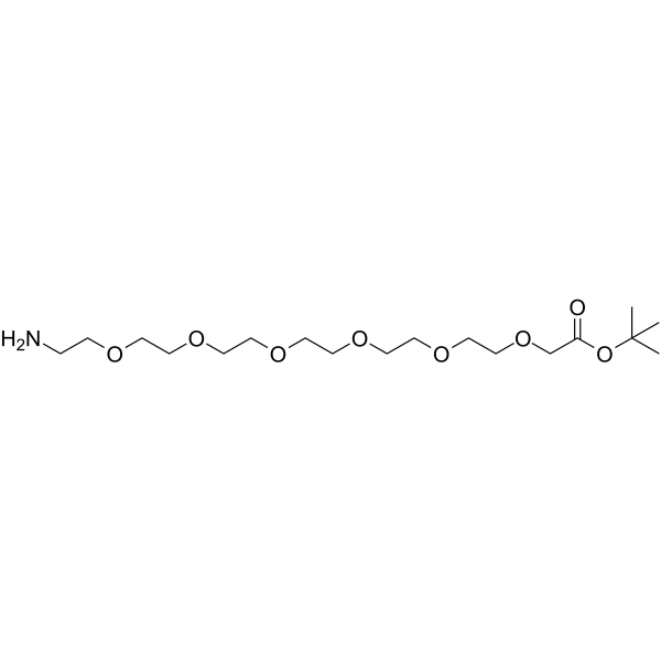NH2-PEG6-C1-Boc Chemical Structure