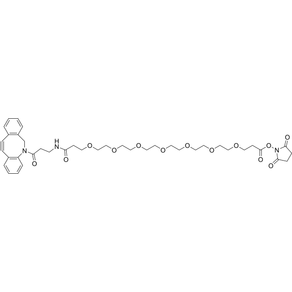 DBCO-NH-PEG7-C2-NHS ester Chemical Structure