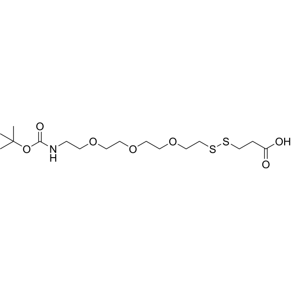 Boc-amino-PEG3-SS-acid Chemical Structure