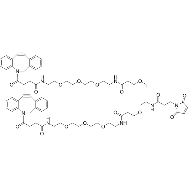 Mal-bis-PEG3-DBCO Chemical Structure