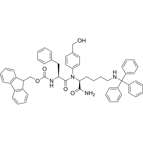 Fmoc-Phe-Lys(Trt)-PAB Chemical Structure