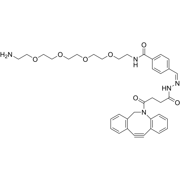 NH2-PEG4-hydrazone-DBCO Chemical Structure