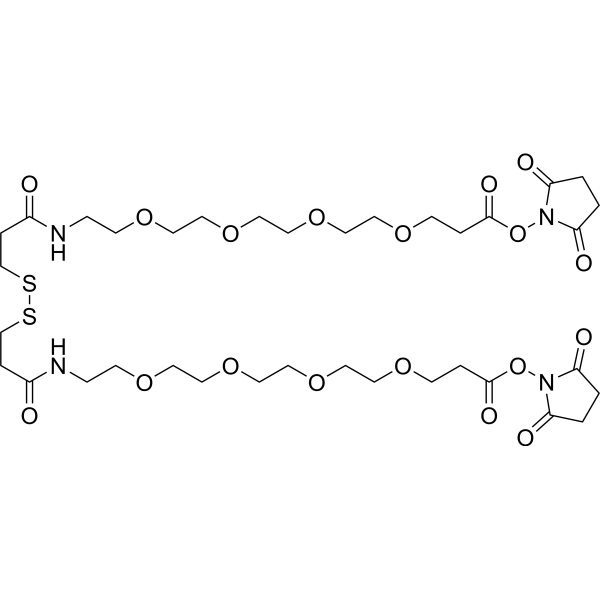 SS-bis-amino-PEG4-NHS ester Chemical Structure