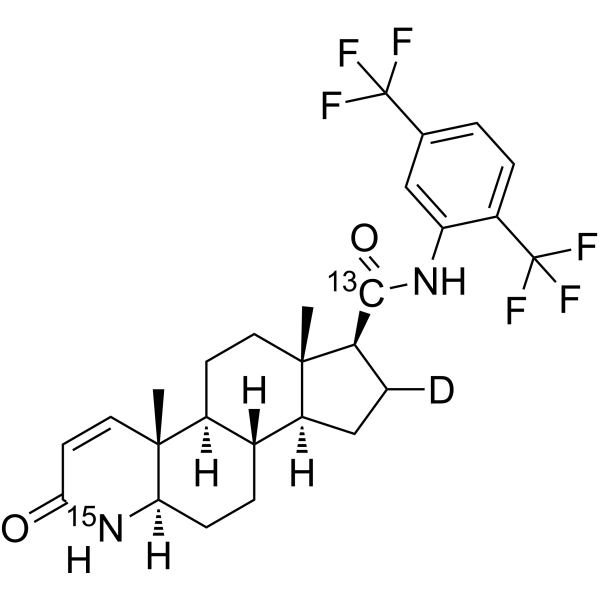 Dutasteride-<sup>13</sup>C,<sup>15</sup>N,d Chemical Structure
