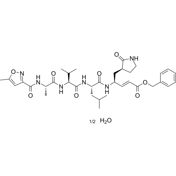 Mpro <em>inhibitor</em> <em>N</em>3 hemihydrate