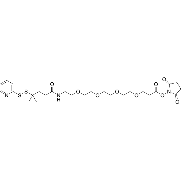 Py-ds-dmBut-amido-PEG4-NHS ester Chemical Structure