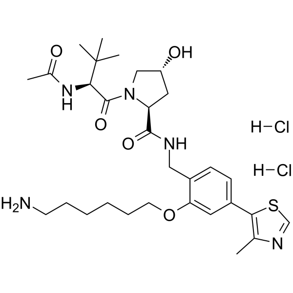 (S,R,S)-AHPC-phenol-alkylC6-amine dihydrochloride Chemical Structure