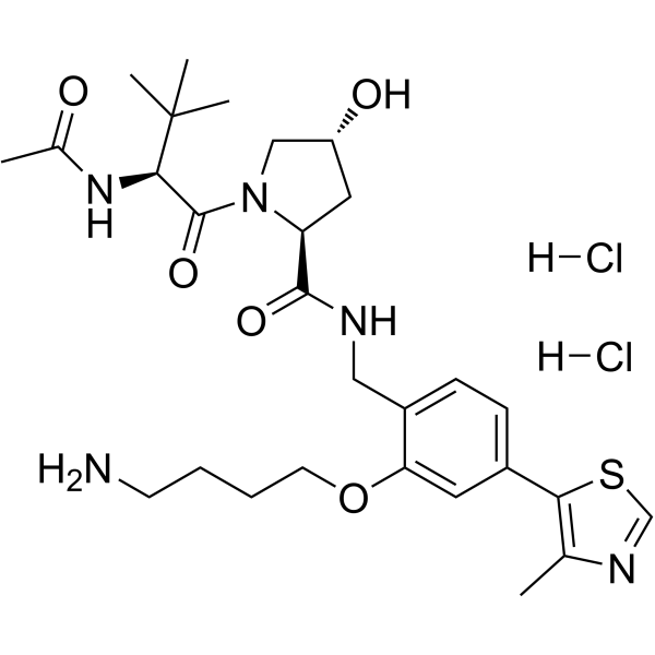 (S,R,S)-AHPC-phenol-C4-NH2 dihydrochloride Chemical Structure