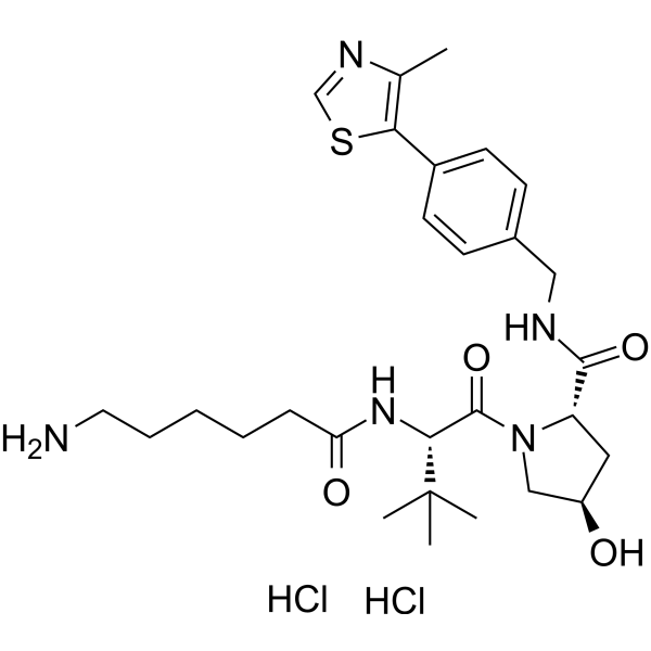 (S,R,S)-AHPC-C5-NH2 dihydrochloride Chemical Structure