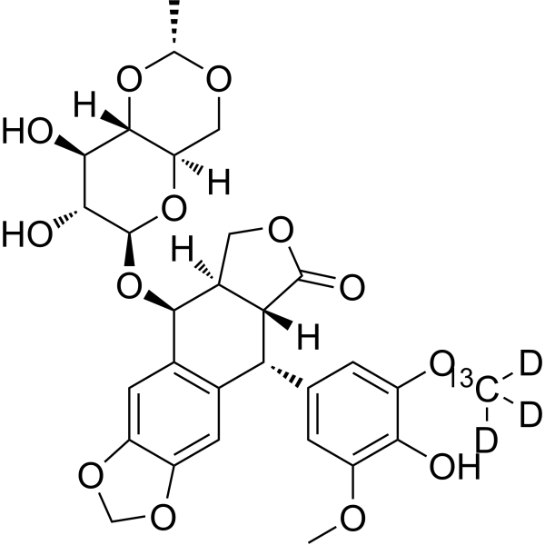Etoposide-<sup>13</sup>C,d<sub>3</sub> Chemical Structure