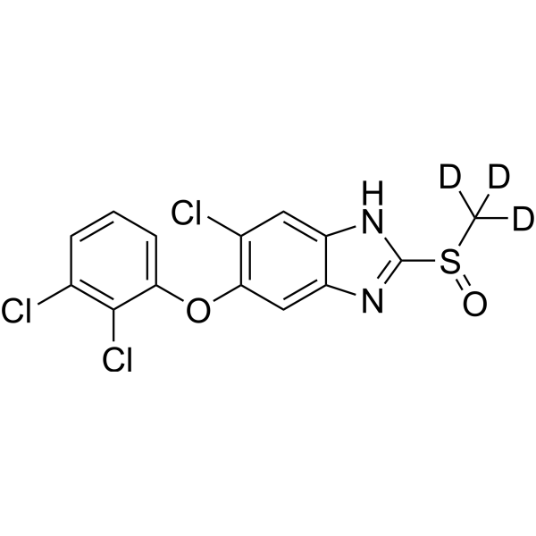 Triclabendazole sulfoxide-d<sub>3</sub> Chemical Structure