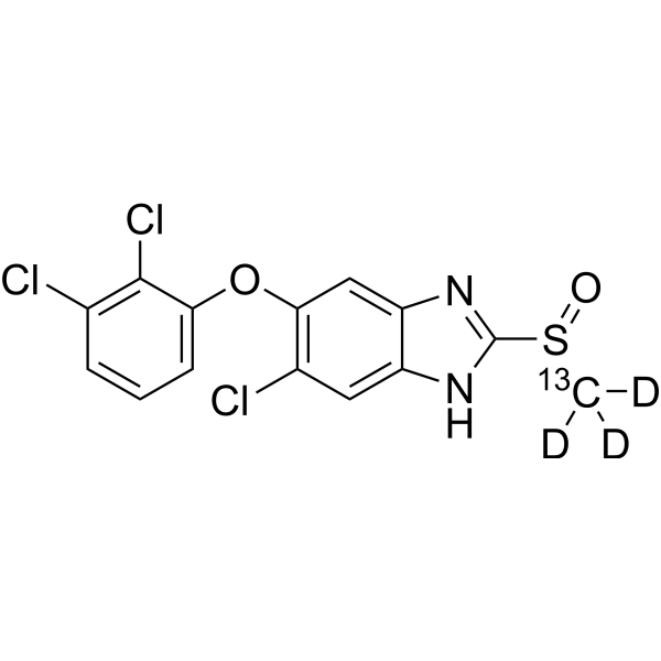 Triclabendazole sulfoxide-<sup>13</sup>C,d<sub>3</sub>