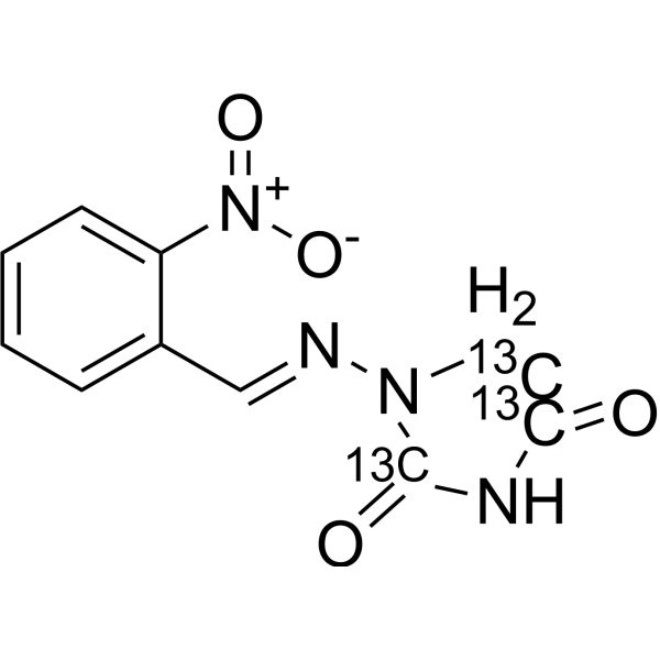 2-NP-AHD-<sup>13</sup>C<sub>3</sub> Chemical Structure