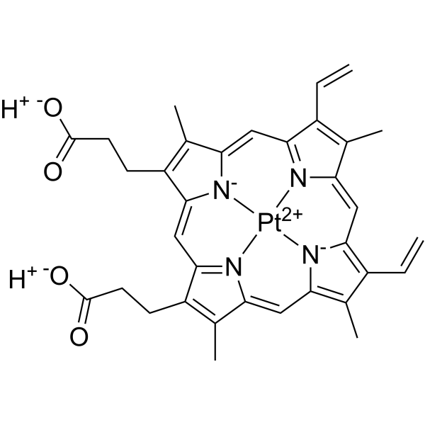 Pt(II) protoporphyrin IX Chemical Structure