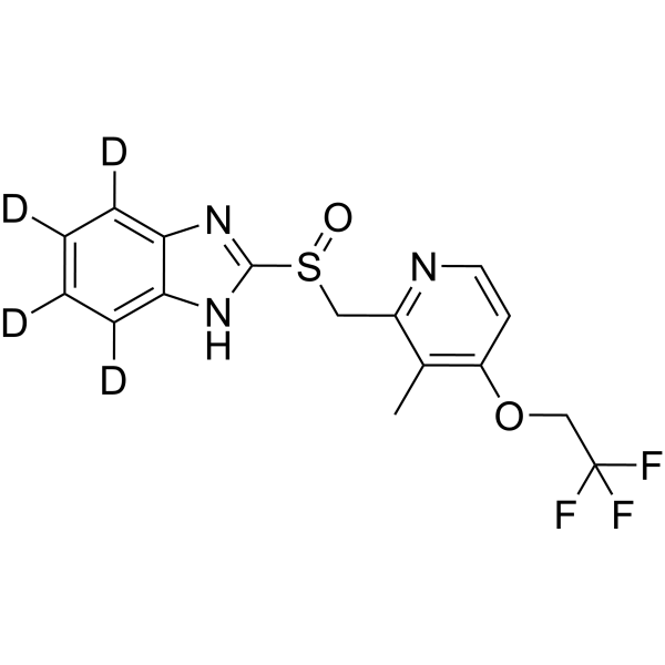 Lansoprazole-d<sub>4</sub> Chemical Structure