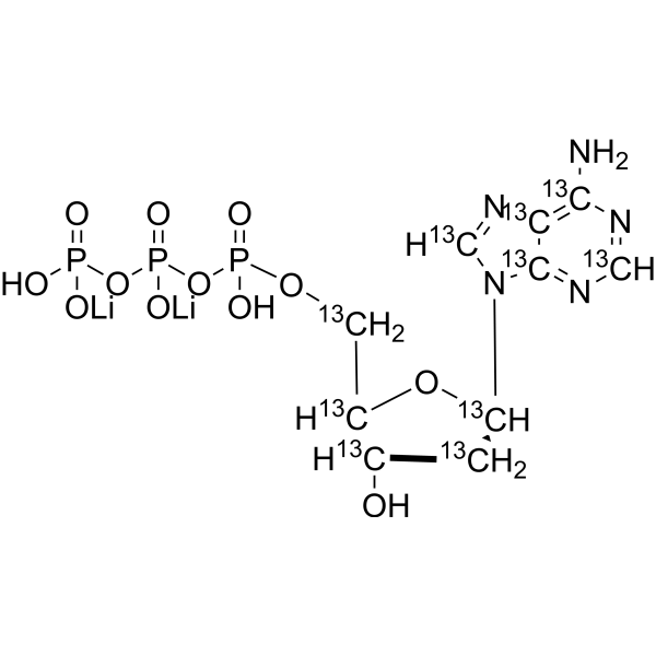 2'-Deoxyadenosine-<em>5</em>'-triphosphate-<em>13</em><em>C</em>10 dilithium