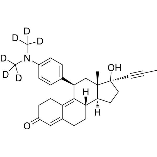 Mifepristone-d<sub>6</sub> Chemical Structure