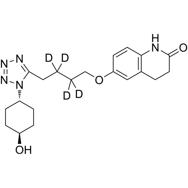 4'-trans-Hydroxy Cilostazol-d<sub>4</sub> Chemical Structure