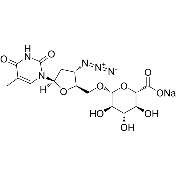 Zidovudine O-<em>β</em>-D-glucuronide sodium