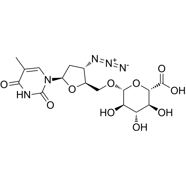 Zidovudine O-β-D-glucuronide Chemical Structure