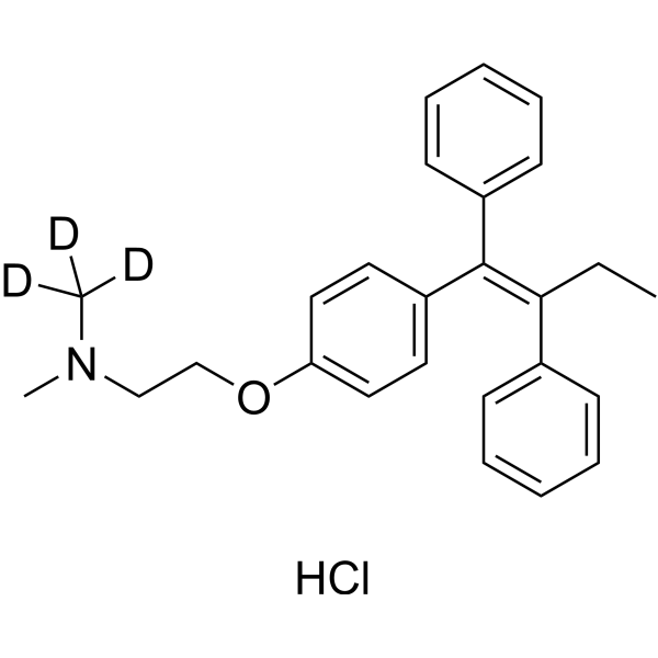 Tamoxifen-d<sub>3</sub> hydrochloride Chemical Structure