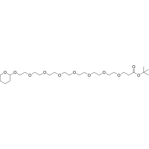 THP-PEG8-Boc Chemical Structure