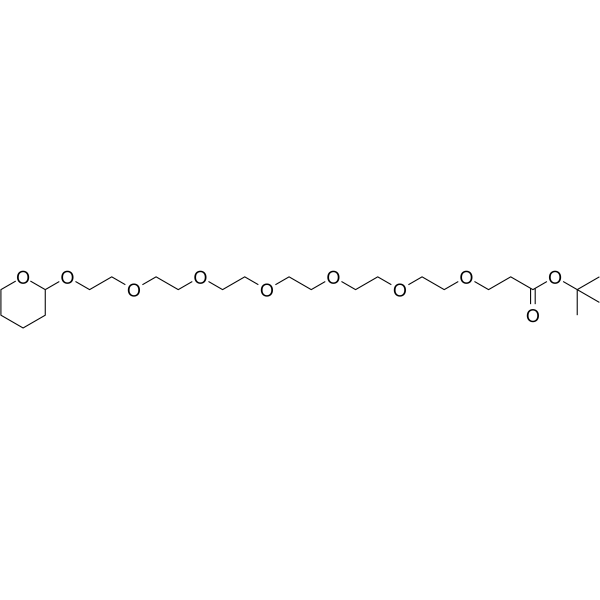 THP-PEG6-C2-Boc Chemical Structure
