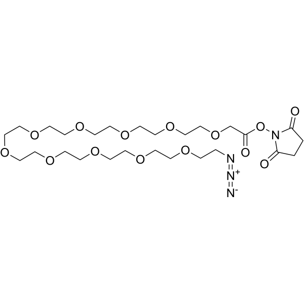 Azido-PEG10-CH2CO2-NHS Chemical Structure