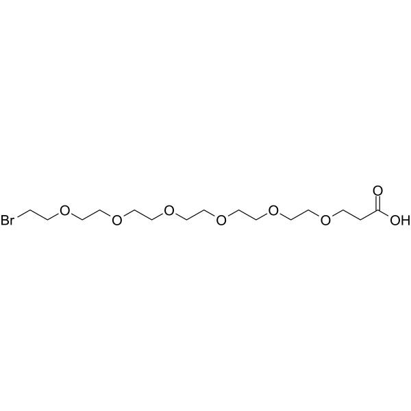 Br-PEG6-C2-acid Chemical Structure