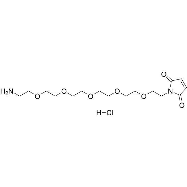 Mal-PEG5-C2-NH2 hydrochloride Chemical Structure
