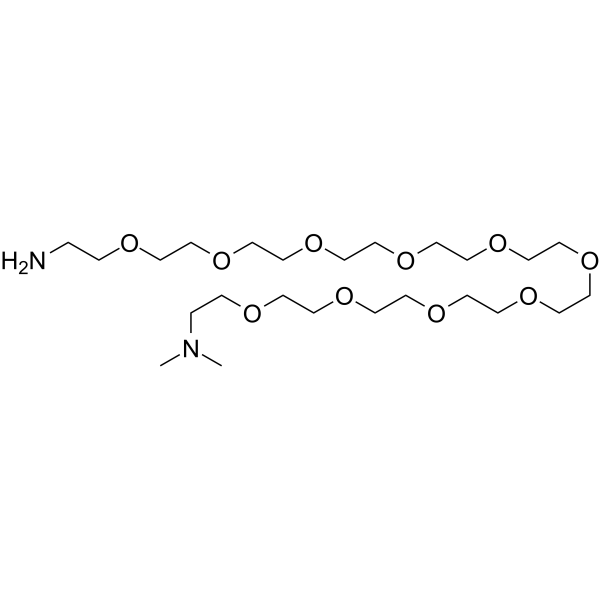 NH2-PEG10-C2-dimethylamino Chemical Structure