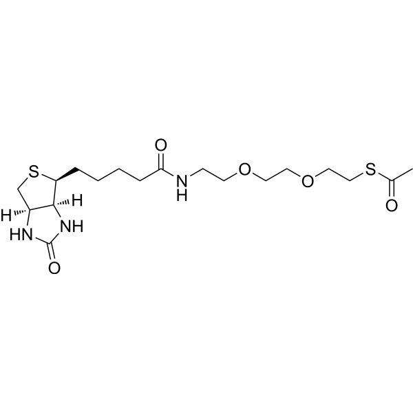 Biotin-PEG2-methyl ethanethioate Chemical Structure