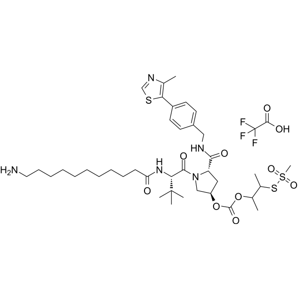 (<em>S</em>,R,<em>S</em>)-AHPC-3-methylbutanyl acetate-methanesulfonothioate-Me-C10-NH2 TFA