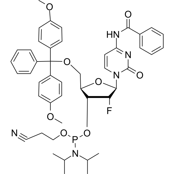 2'-F-Bz-dC Phosphoramidite Chemical Structure