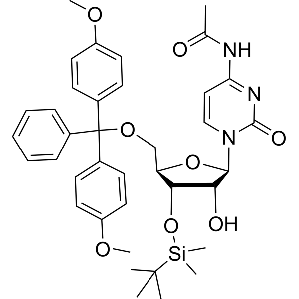 5'-O-DMT-3'-O-TBDMS-Ac-rC Chemical Structure