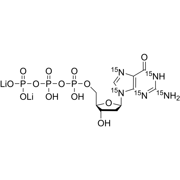 dGTP-<sub>15</subN<sub>5</sub dilithium Chemical Structure